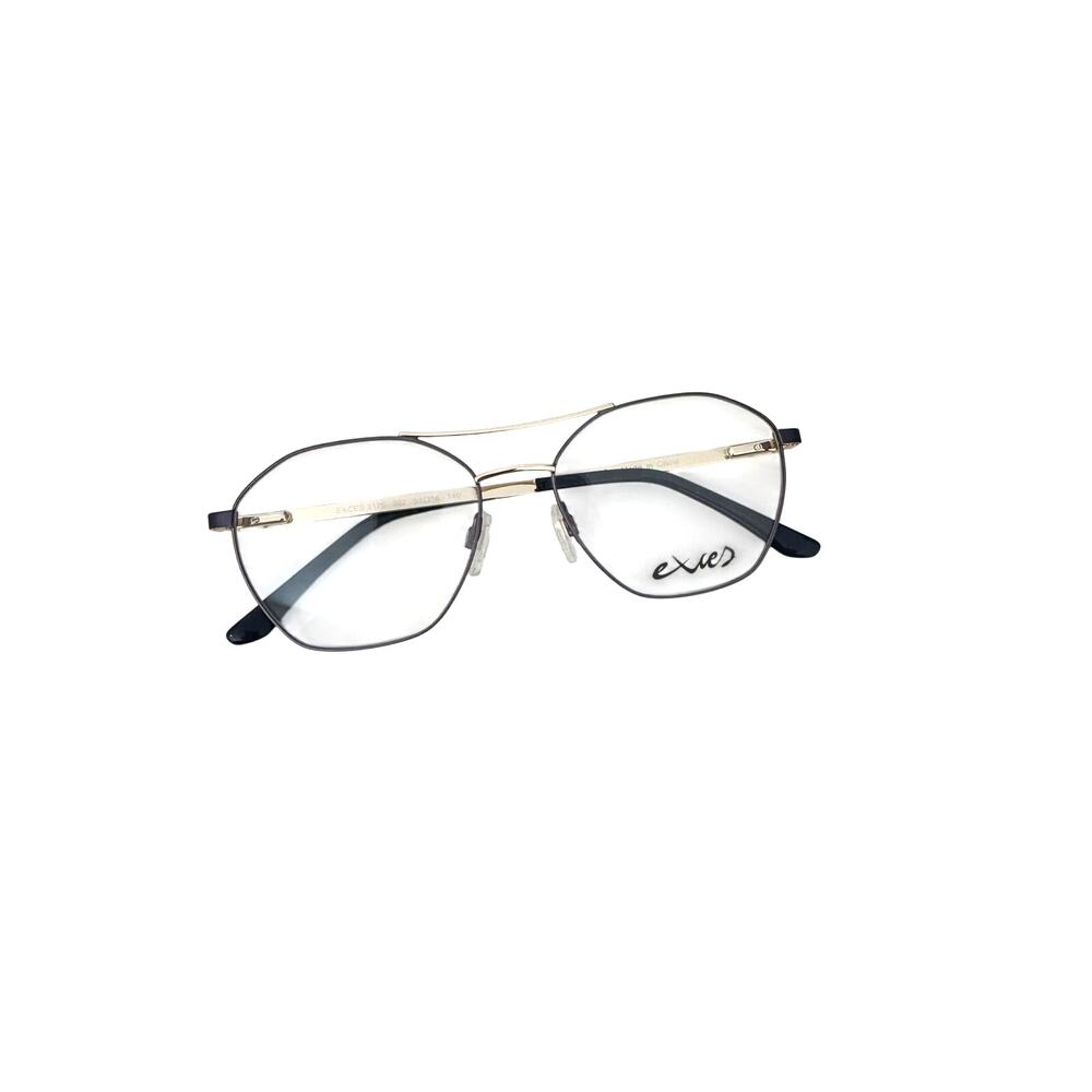 NEW Exces 3179 blue and gold double bag pilot Eyeglasses